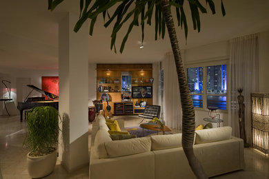 Inspiration for a contemporary living room remodel in Miami