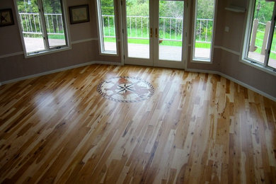 Living room - traditional light wood floor living room idea in Other