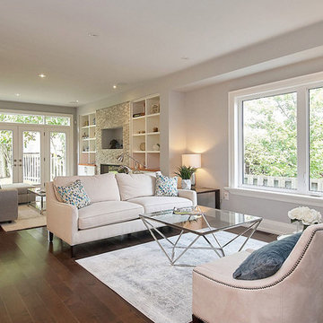 High-End Open Concept Interior Design: Living Room