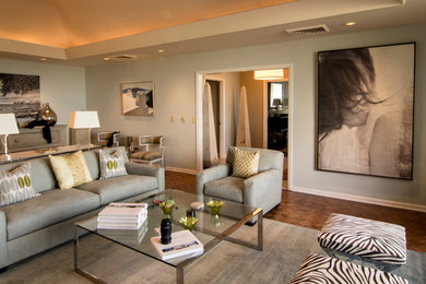 This is an example of a medium sized contemporary living room in Miami.