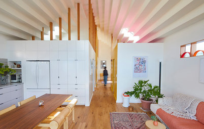 Houzz Tour: Skylights & Tall Ceilings Brighten a 850-Sq-Ft Home