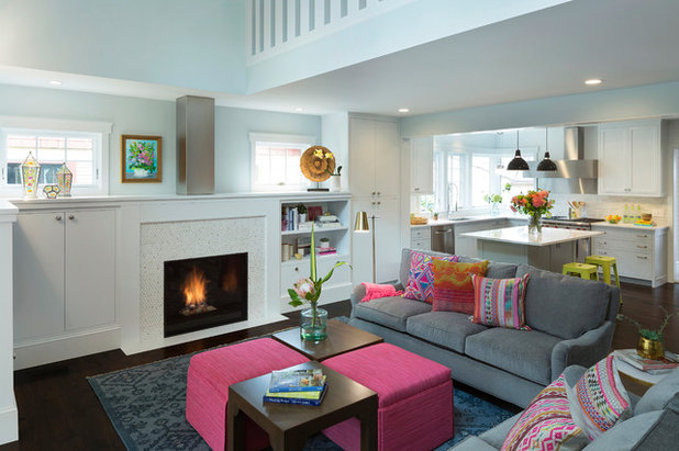 Transitional Living Room by Lucy Interior Design