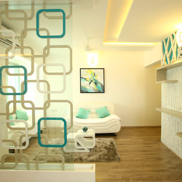 Hilite Apartments Calicut,Aquamarine & White colour theme