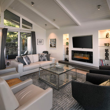 Hillside Contemporary Home Living Room