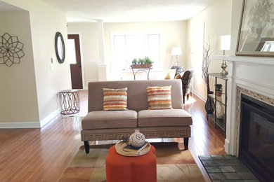 Transitional living room photo in Other