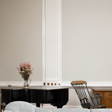Historic Condominium Renovation - Living Room Detail with Piano
