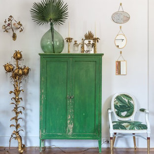 Immagine di un soggiorno boho chic