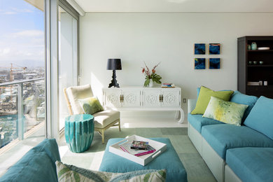 Living room - modern living room idea in Hawaii