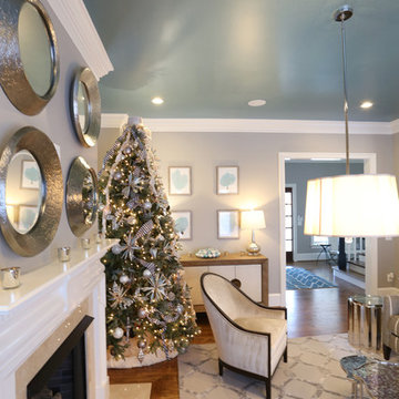 Holiday Charm Living and Dining Room