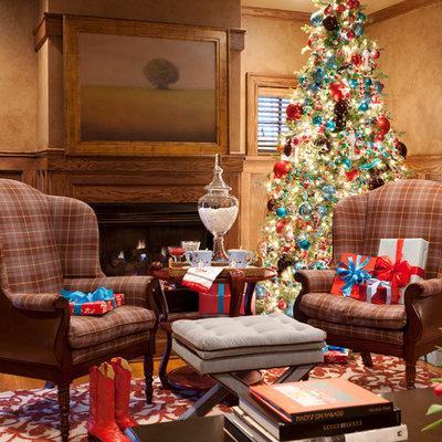 Elegant living room photo in Little Rock with beige walls and a standard fireplace
