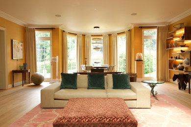 This is an example of a large rural living room in Buckinghamshire.