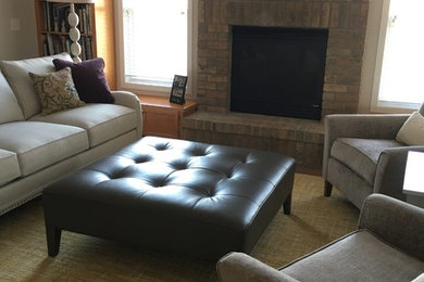 Inspiration for a transitional open concept living room remodel in Grand Rapids