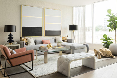 Inspiration for a contemporary living room remodel in Tampa