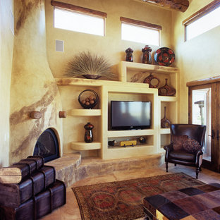 Example of a southwest living room design in Denver