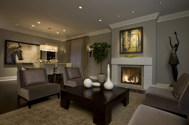 Transitional Living Room by Michael Abrams Interiors