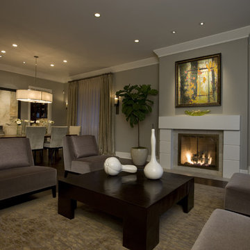 Honore-Transitional Living Room & Dining Room