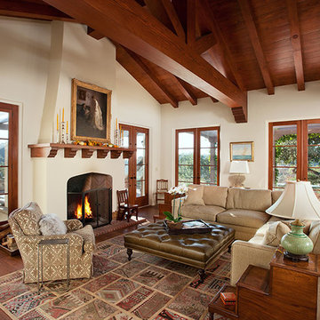 Hope Ranch Spanish Style Custom Home Family Room