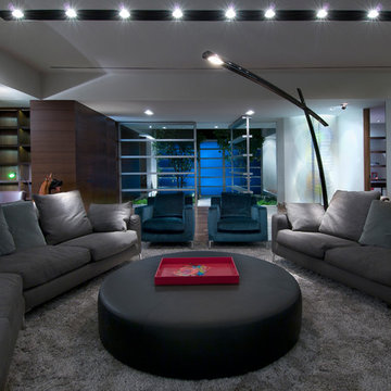 Hopen Place Hollywood Hills modern home living room interior design