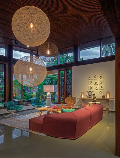 Eclectic Living Room by Khosla Associates