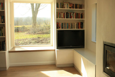 This is an example of a contemporary living room in Wiltshire.
