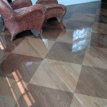 Housefox Design - Stained Diamond floors then sealed.