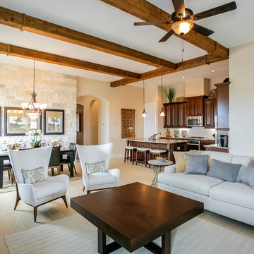 Houston, Texas | Hidden Lakes - Premier Mahogany Living Room