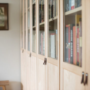 IKEA Hack: Leather Tab Pulls on BILLY Bookcase