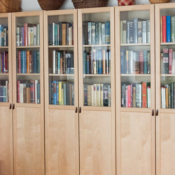 IKEA Hack: Leather Tab Pulls on BILLY Bookcase