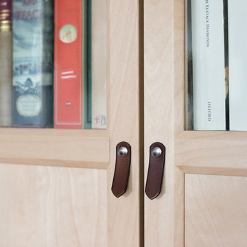 IKEA Hack: Leather Tab Pulls on BILLY Bookcase