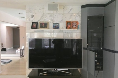 Living room - modern living room idea in New York