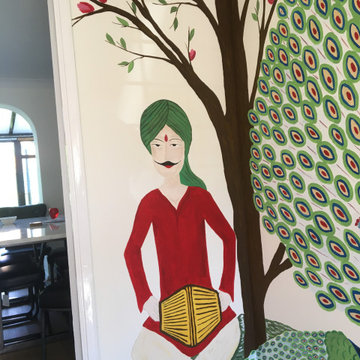 Indian art inspired mural