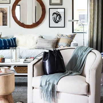 Indigo-Infused Living Room Makeover for Erica Chan Coffman of Honestly WTF