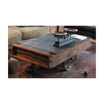Industrial cart coffee table