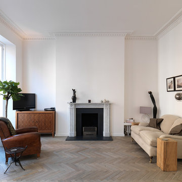 Industrial Grey Antique Oak Parquet (Harley Street, London)