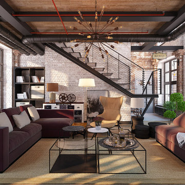 Industrial living room design ideas