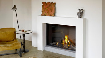 Inset fireplace