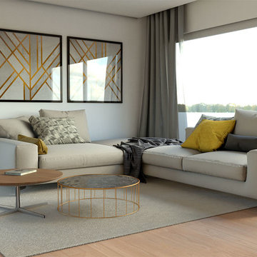 Interior design project for a refined living room