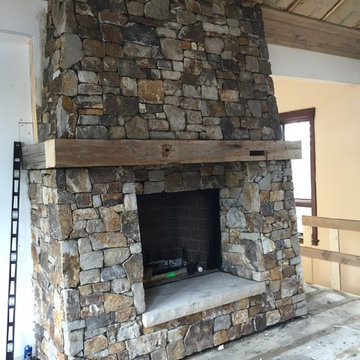 Interior Fireplace with stone