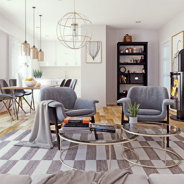 Interior Visualization / Scandinavian Style Interior Design