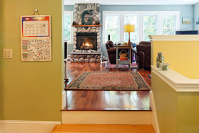 Living room - traditional living room idea in Portland Maine