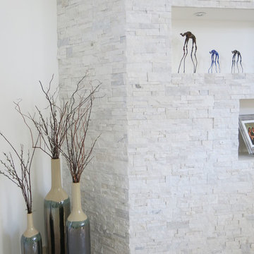 Living Room with Everest Format Natural Stone Wall Panels