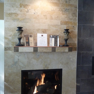 Irox Travertine Fireplace
