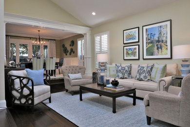 Inspiration for a mid-sized transitional living room remodel in Orange County