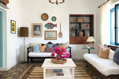 Inspiration for a mediterranean living room in London.