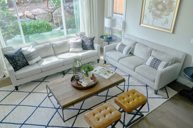 Living room - transitional living room idea in Seattle