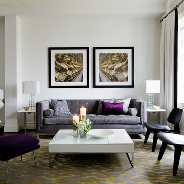 Jane Lockhart Living Room, purple accents