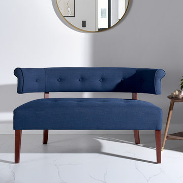 Jared Roll Arm Tufted Bench Settee