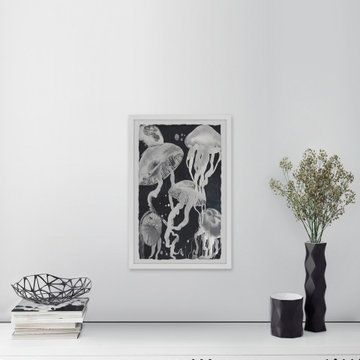 "Jellyfish III" Framed Painting Print