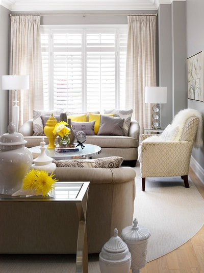 Transitional Living Room by Jennifer Brouwer (Jennifer Brouwer Design Inc)