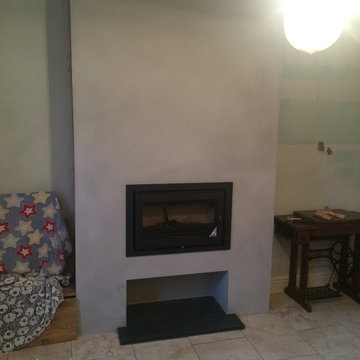 Jetmaster Casette stove 
Inset stove
Fireplace
Fire boarded chimney breast
Creat